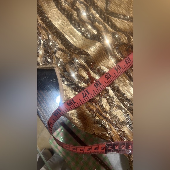 Adrianna Papell sparkly Elegant Cream Fabric US SIZE 14 holiday celebration NWT - Picture 9 of 9